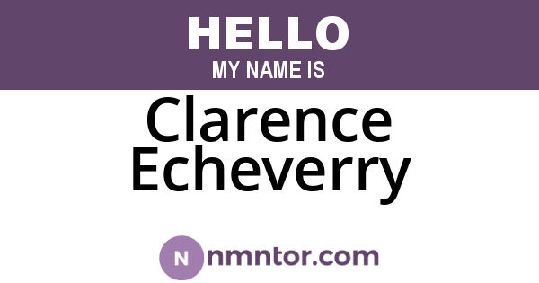 Clarence Echeverry