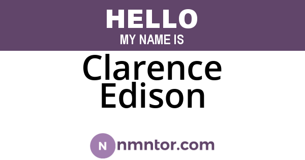 Clarence Edison