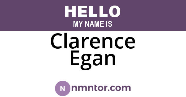 Clarence Egan