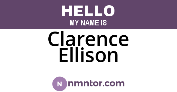 Clarence Ellison