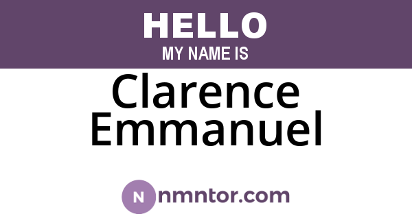 Clarence Emmanuel