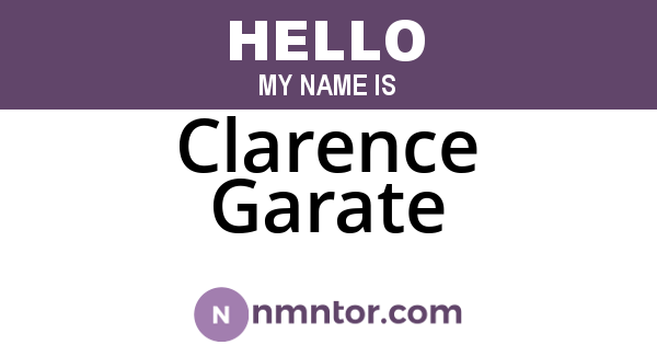 Clarence Garate