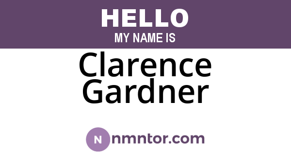 Clarence Gardner