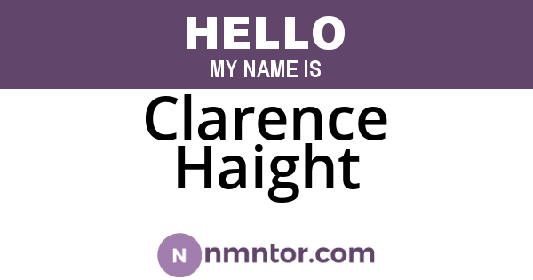 Clarence Haight