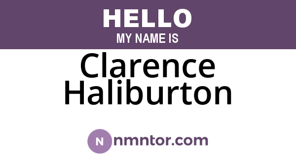 Clarence Haliburton