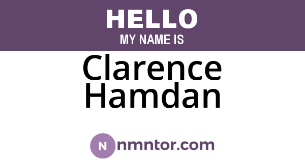 Clarence Hamdan