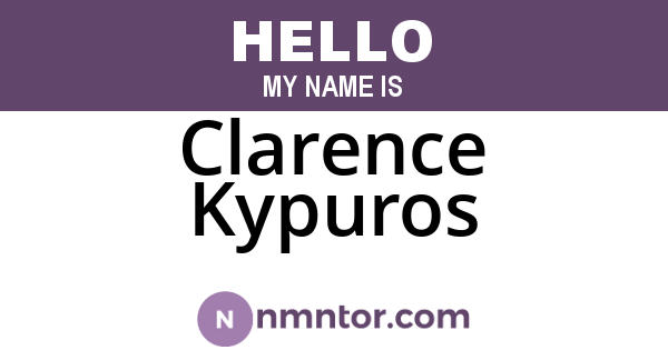 Clarence Kypuros