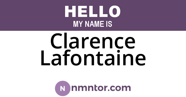 Clarence Lafontaine