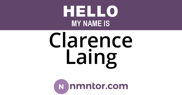 Clarence Laing