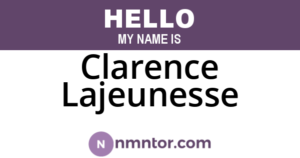 Clarence Lajeunesse