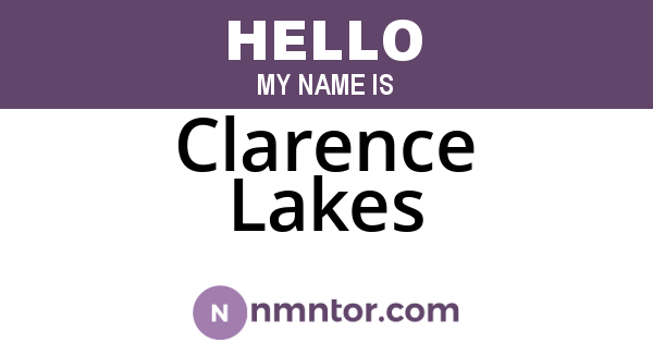 Clarence Lakes