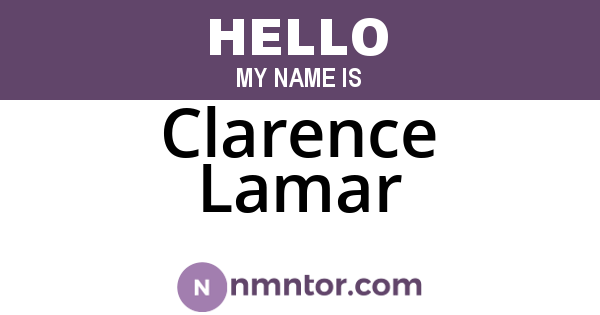 Clarence Lamar