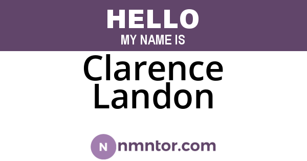 Clarence Landon