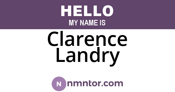 Clarence Landry