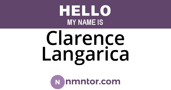 Clarence Langarica