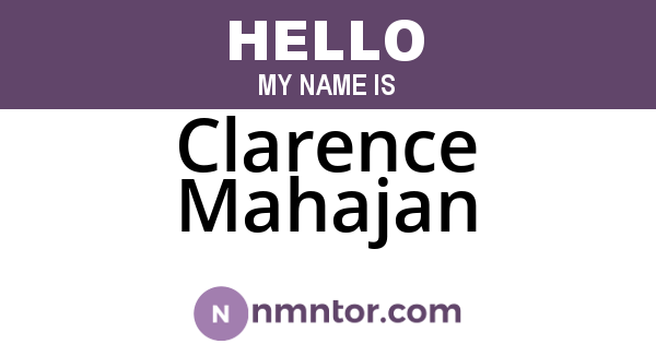 Clarence Mahajan