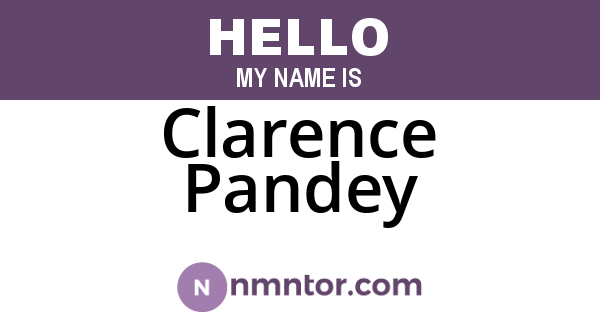 Clarence Pandey