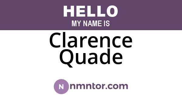 Clarence Quade
