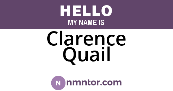 Clarence Quail