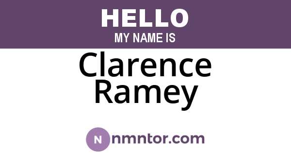 Clarence Ramey