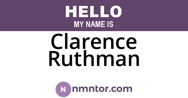 Clarence Ruthman