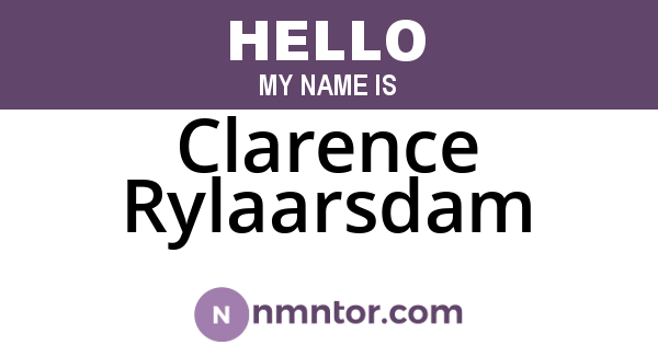 Clarence Rylaarsdam
