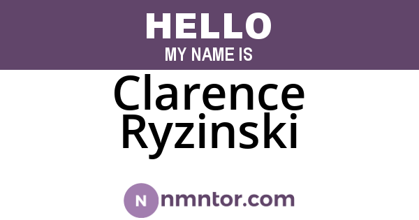 Clarence Ryzinski