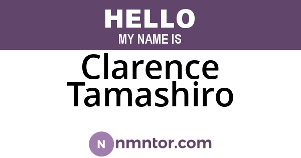 Clarence Tamashiro