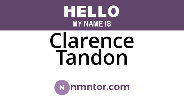Clarence Tandon