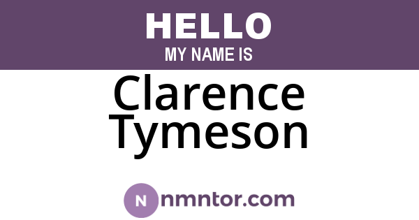 Clarence Tymeson