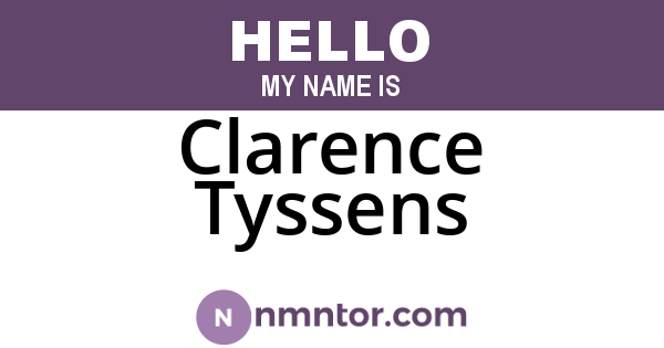 Clarence Tyssens