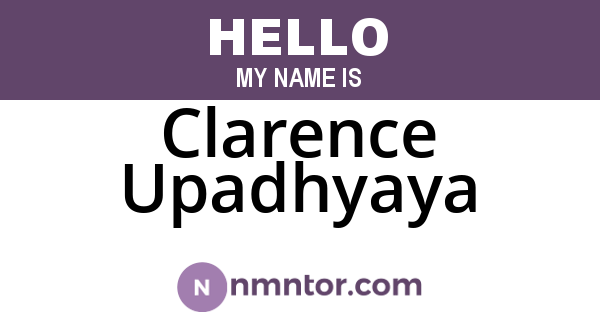 Clarence Upadhyaya