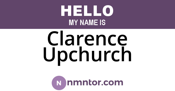 Clarence Upchurch