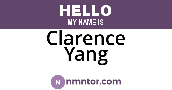 Clarence Yang