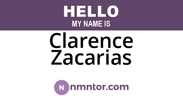 Clarence Zacarias