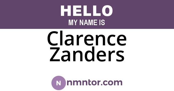 Clarence Zanders