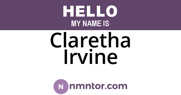 Claretha Irvine