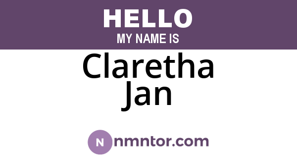 Claretha Jan