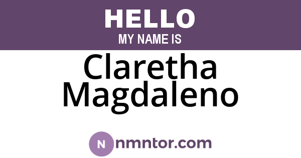 Claretha Magdaleno