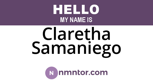 Claretha Samaniego