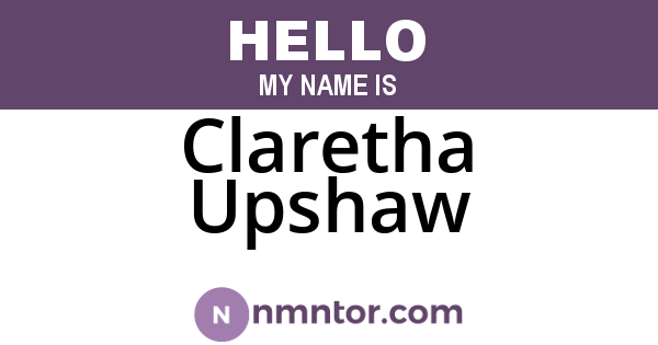 Claretha Upshaw