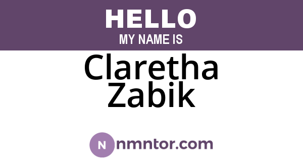 Claretha Zabik