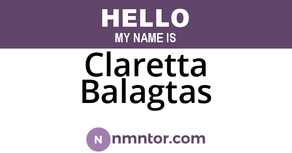 Claretta Balagtas