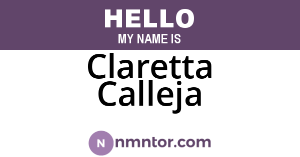 Claretta Calleja