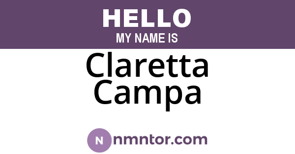 Claretta Campa
