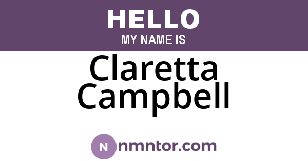 Claretta Campbell