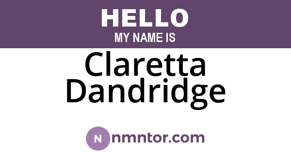 Claretta Dandridge