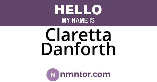 Claretta Danforth
