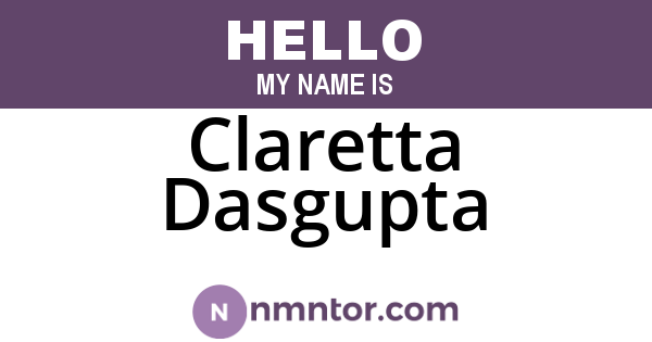Claretta Dasgupta