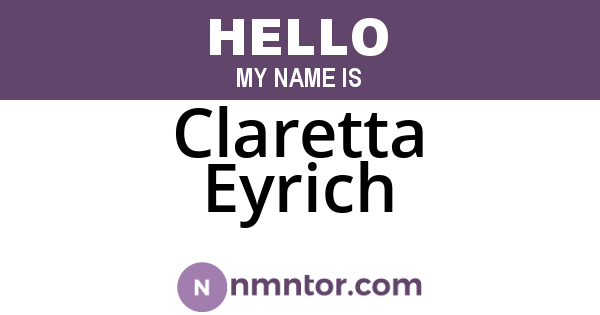 Claretta Eyrich